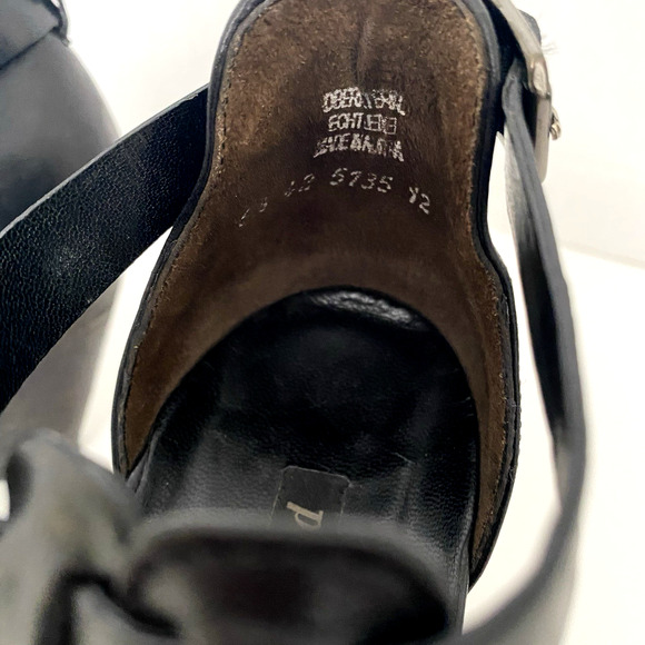 PAUL GREEN Christy Sandal Caged Ankle Strap Open Toe Black Strappy 6.5 UK 9 US - Picture 7 of 11